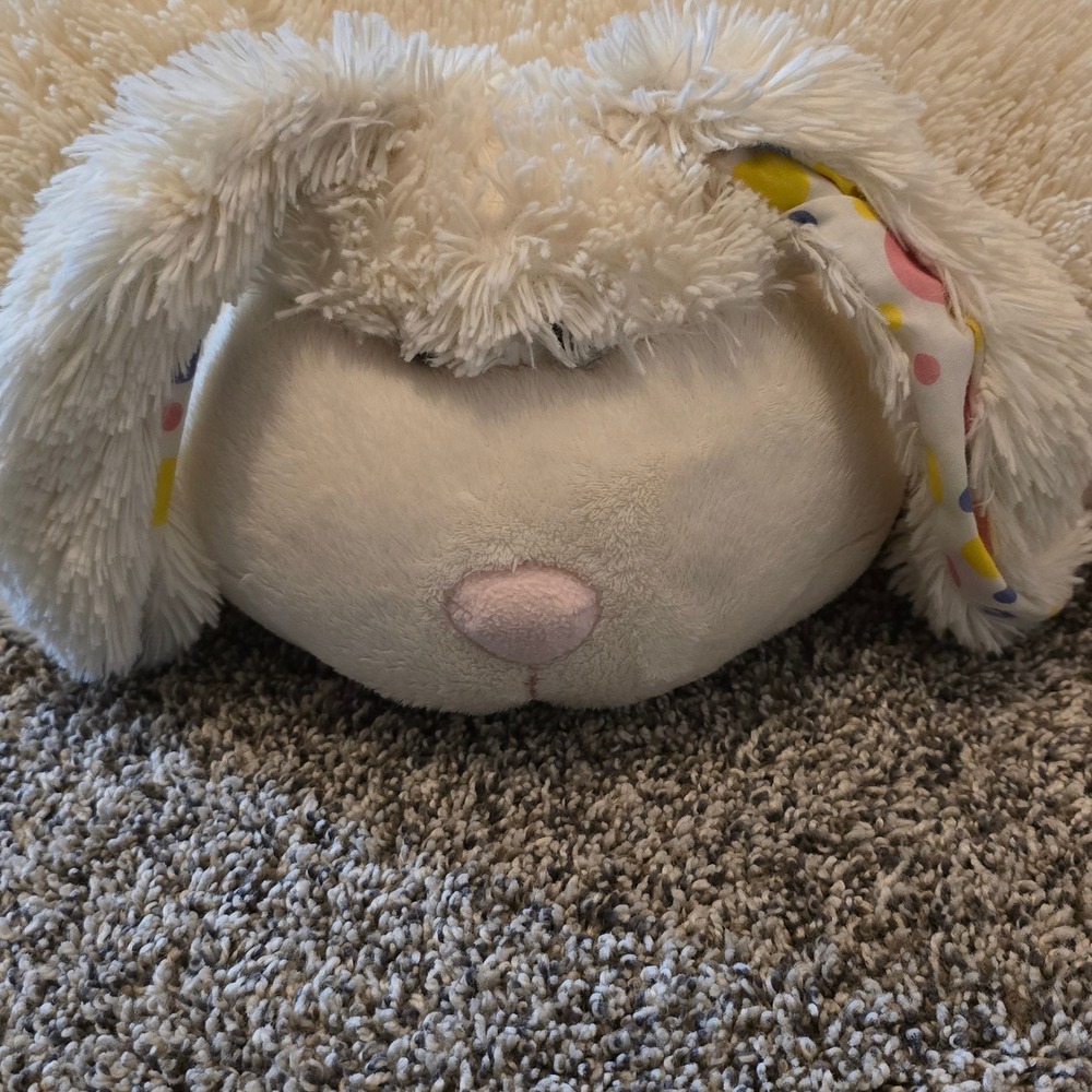 Pillow Pets 2011 Bunny Rabbit Plush Stuffed Animal Unisex Large Polka Dot Ears - Picture 3 of 16